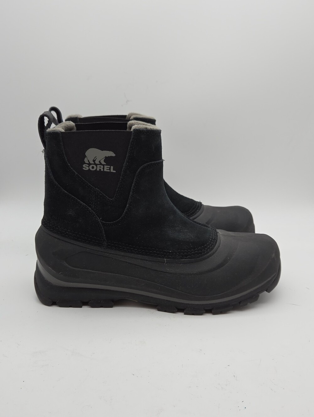 Sorel Buxton Pull On Waterproof Insulated Snow Boots Black Men's 9